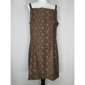 La Belle Vintage Dress‎ academia geometric pattern tank y2k 90s Juniors size 13
